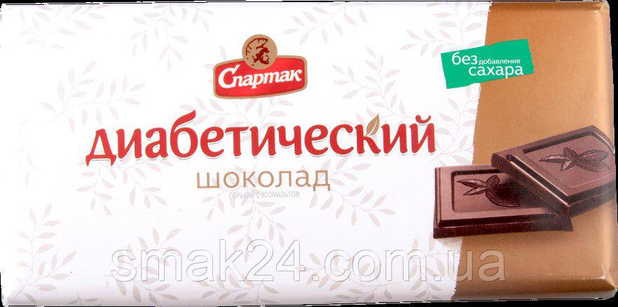 Шоколад діабетичний «Спартак» гіркий із ізомальтом Білорусь 90 г