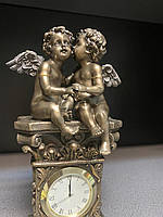 Каминные, настольные часы Veronese Секреты ангелов 20 см 74559A4 с бронзовым покрытием