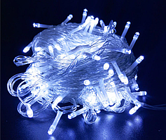 Новорічна Світлодіодна Гірлянда Нитка на Ялинку Внутрішня 300 LED Білий пр/пр