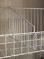 Перегородка-роздільник 35х21х12см на полицю для сітчастого стелажу з дроту