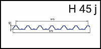 Профнастил H 45 j / 0,5 мм RAL 8004