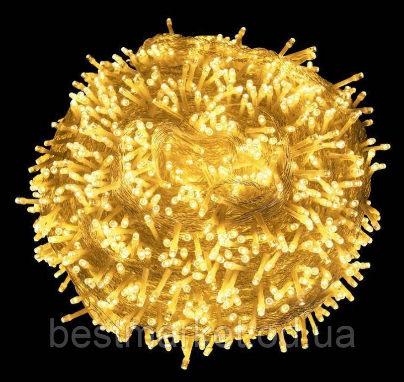 Новорічна Світлодіодна Гірлянда Нитка на Ялинку Внутрішня 800Led 45 м Теплий Білий пр/пр