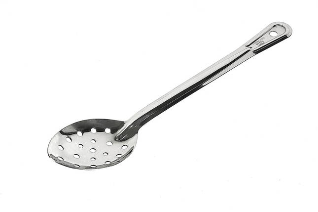 Ложки для гарніру 28см Ложка гарнірна перфорована Ложка роздавальна нержавіюча сталь Ложка з дірками, фото 1