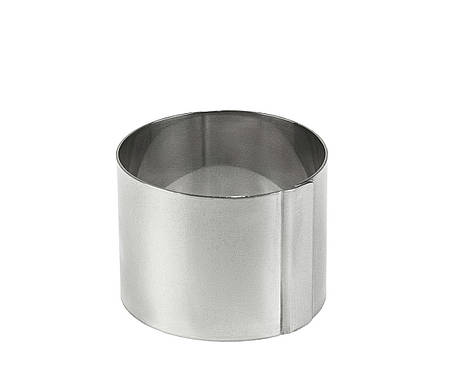 Форма кругла з нержавіючої сталі 8х6 см для випікання, фото 1
