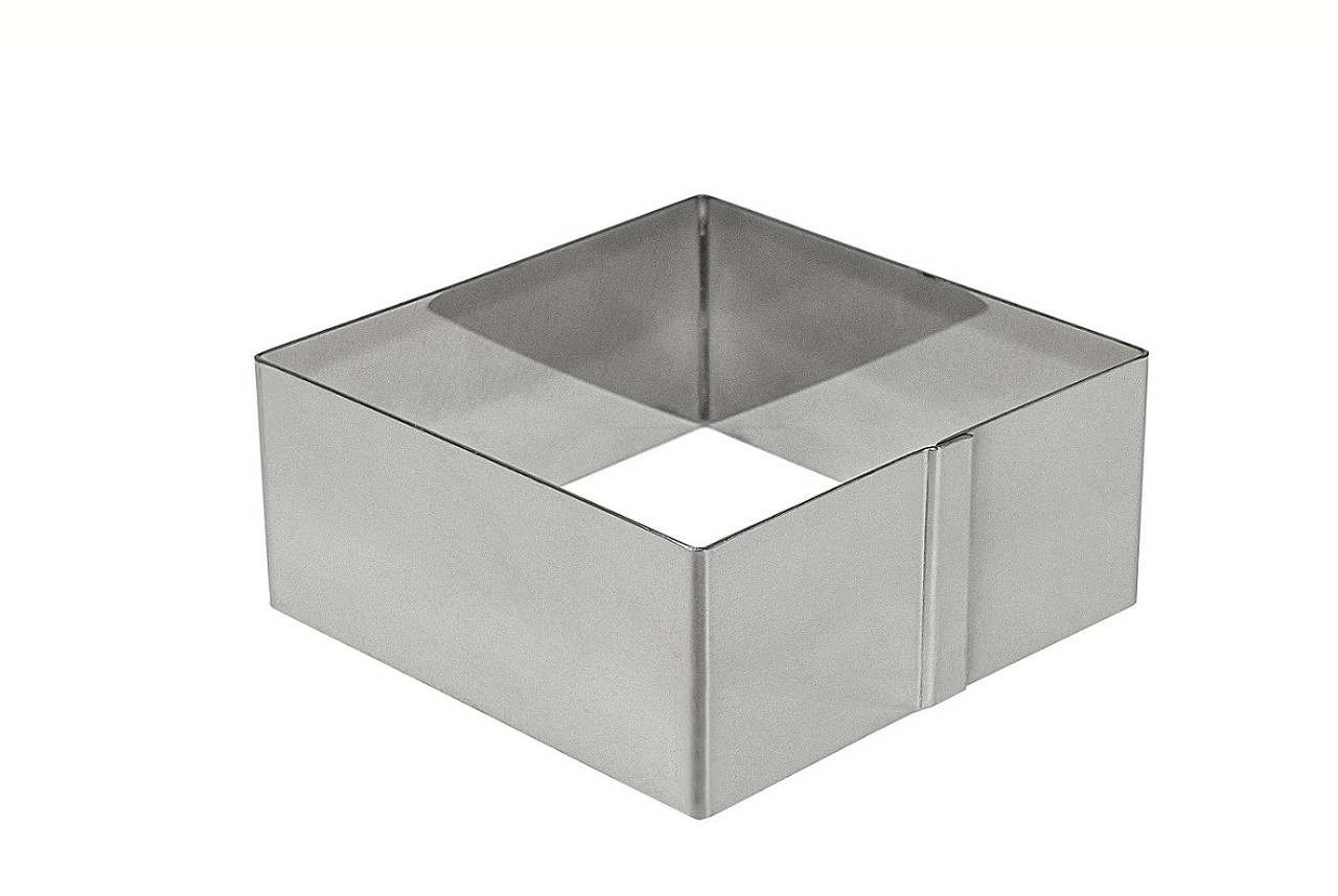 Форма квадратна з нержавіючої сталі 10х10х4.5 см для випікання