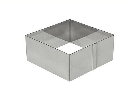 Форма квадратна з нержавіючої сталі 10х10х4.5 см для випікання, фото 1