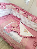 Бортики в ліжечко "пудрово-білі", фото 6