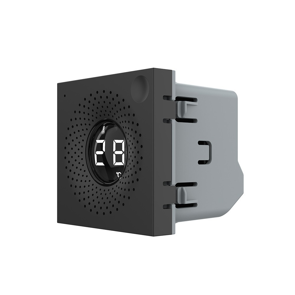 Розумний механізм датчик температури та вологості ZigBee Livolo чорний (VL-FCEZ-2BP)