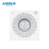 Розумний датчик температури та вологості ZigBee (термометр-гігрометр) LIVOLO, білий, модуль без рамки, фото 2