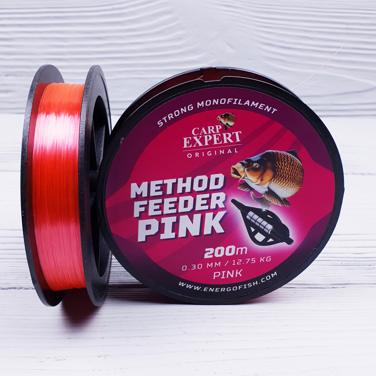 Волосінь для риболовлі на коропа Carp Expert Pink 200м 0.25мм, фото 1