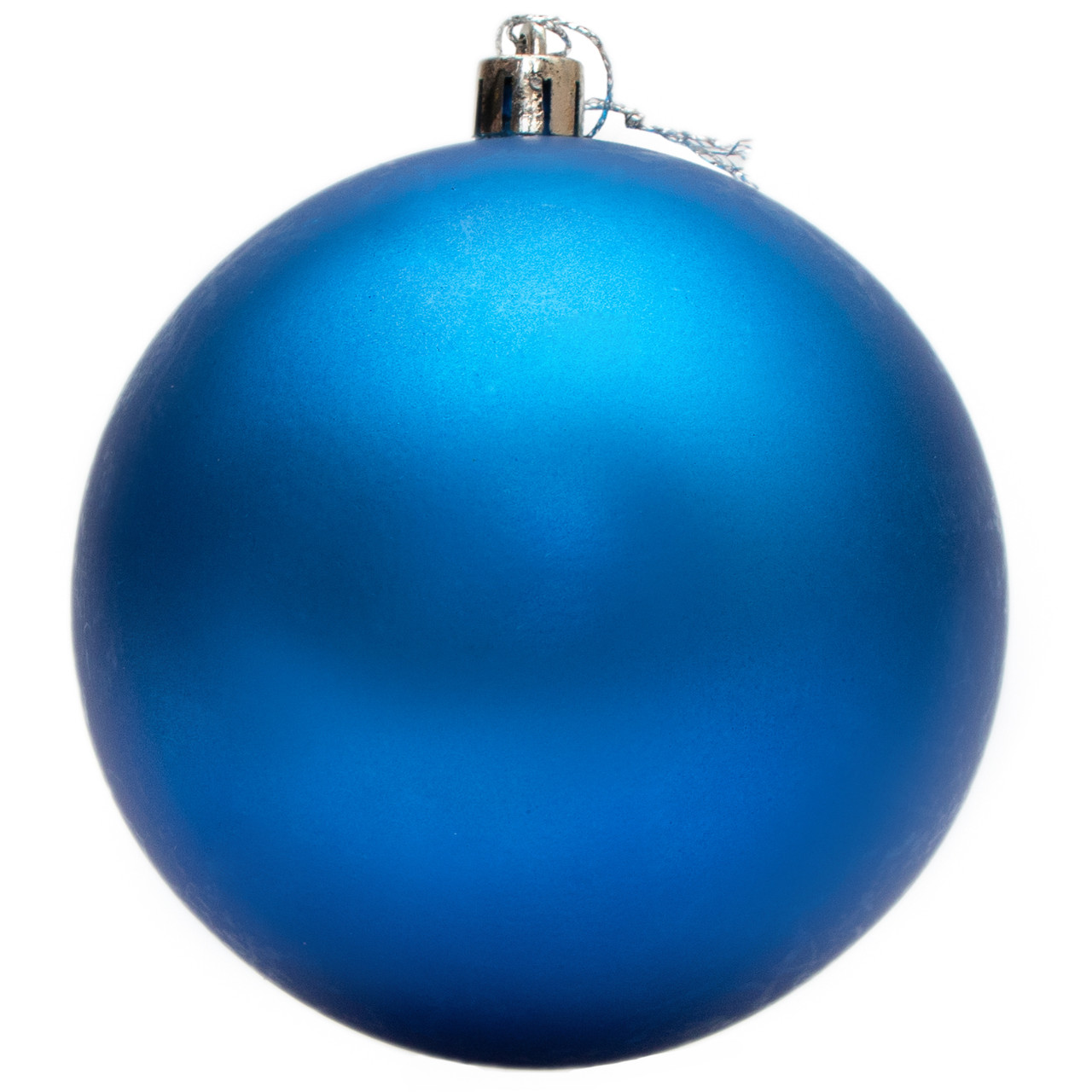 Ялинкова куля, D10 см, синій, матовий, пластик (250683), фото 1