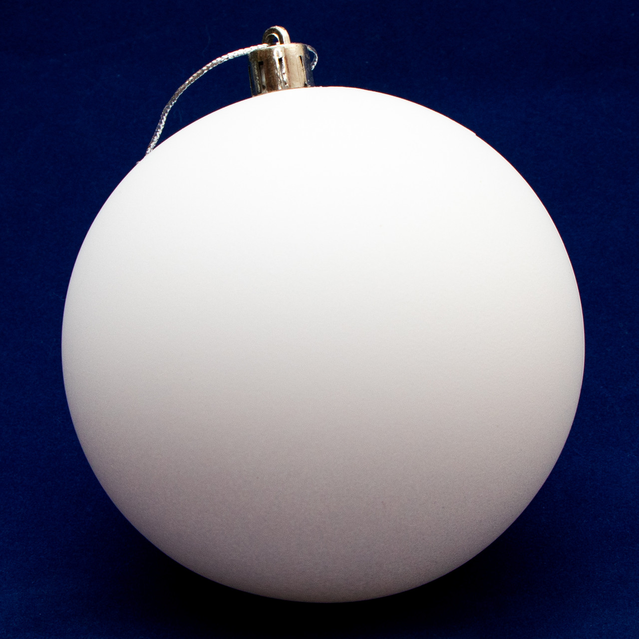 Ялинкова куля, D10 см, білий, матовий, пластик (250690), фото 1