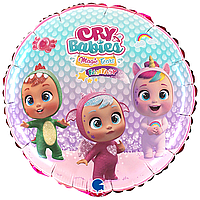 Фольгированный шарик Grabo 18" (46 см) Круг Cry Babies Dreamy Малыши (Плакса Дрими) (две стороны)