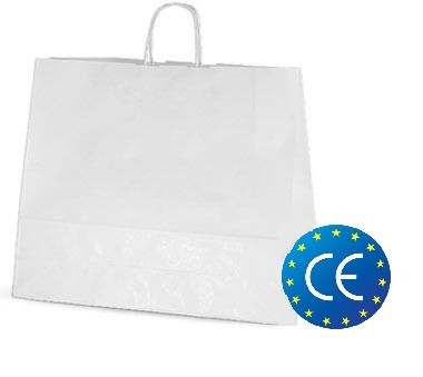Білий крафт-пакет з ручками (540х140х480)