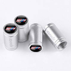 Ковпачки на ніпель для спортивних авто Alitek Sports Silver (4 шт.)