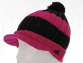 Зимова рожева шапка з козирком Adodas w59275