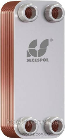 SECESPOL LA 14-40 (40 -70кВт) паяний пластинчастий теплообмінник, фото 1