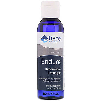 Trace Minerals TM Sport, Endure, електроліт для підвищення працездатності, 118 мл (4 рідк. унці BX542
