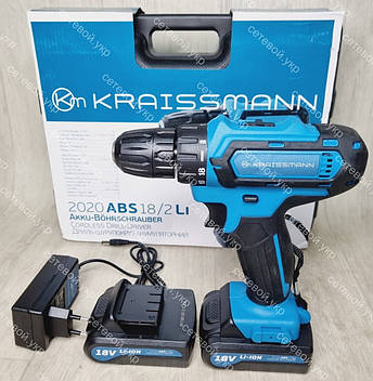 Шуруповерт акумуляторний KRAISSMANN 2020 ABS 18/2 Li, фото 1