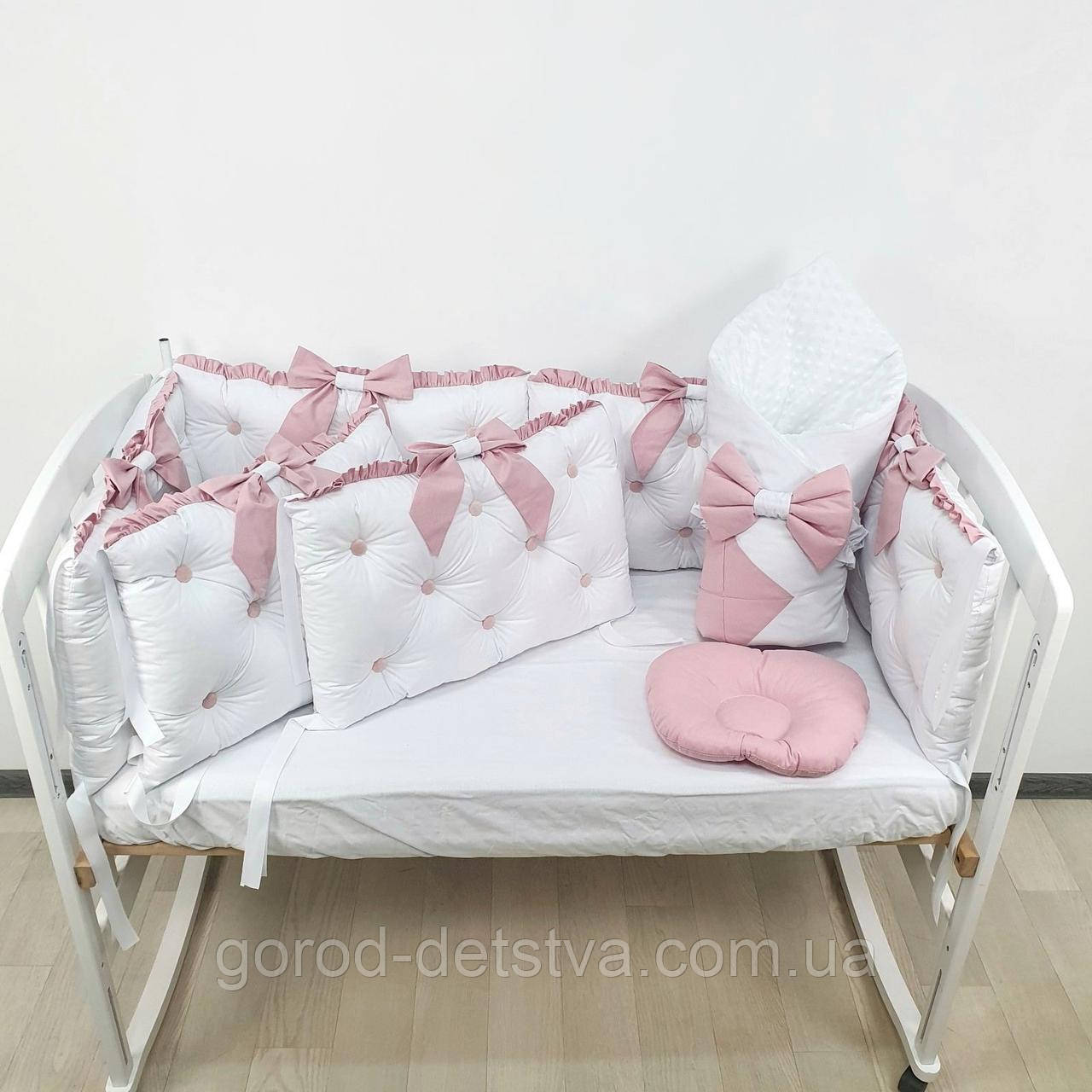 Набір постільної білизни в дитячу ліжечко: ковдра трансфомируется у конверт на виписку, фото 1