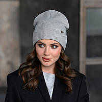 Женская шапка «Флорина» цвет серый