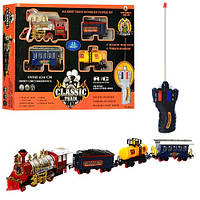 Іграшка залізниця на радіокеруванні, 424 см, локомотив, звук, світло, 3 вагони, 21 деталь, на батарейках,