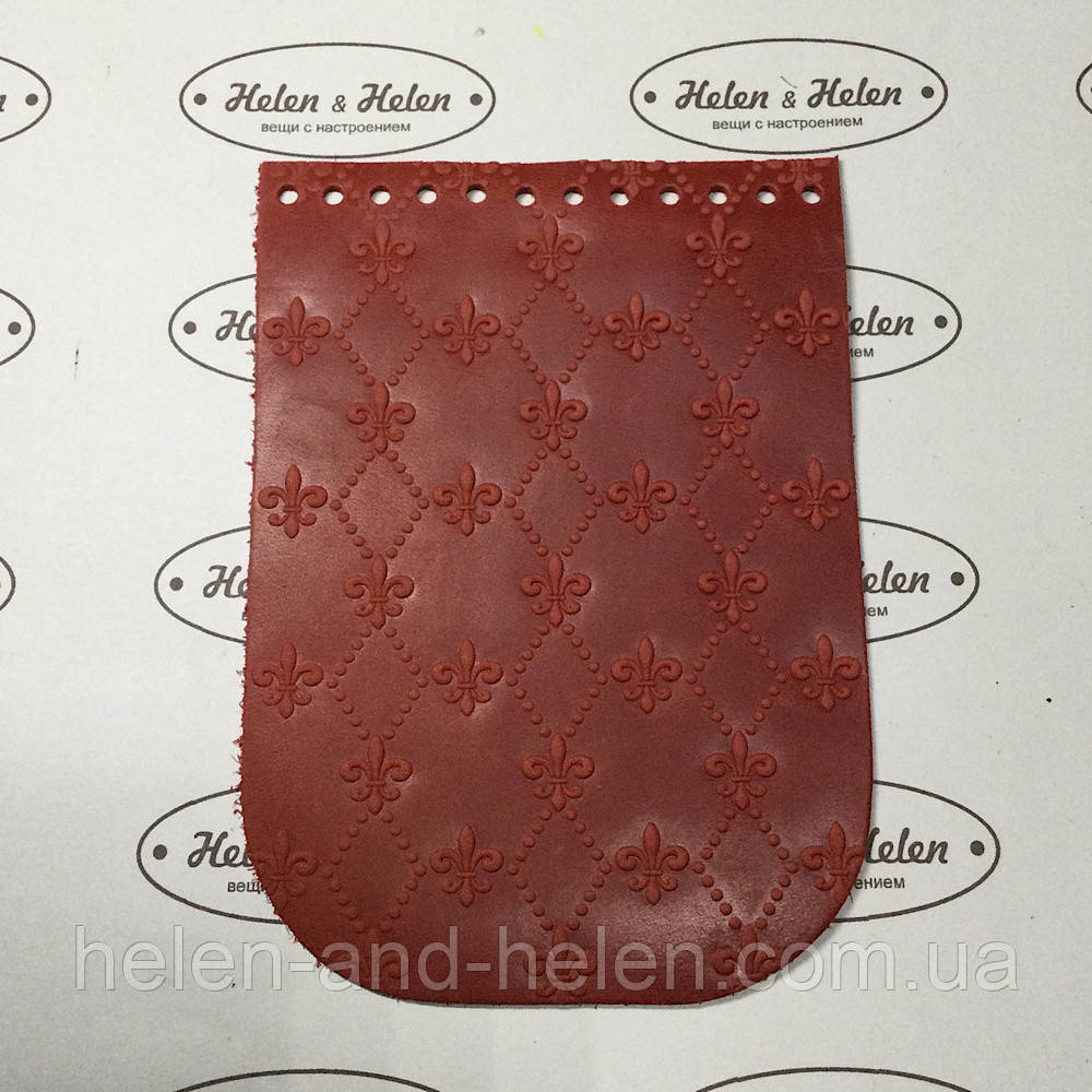 Клапан для міні сумки 12*18 "Лілії". Червоний, фото 1