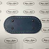 Денце для в'язаних сумок. Джинс (Бірюза), фото 4