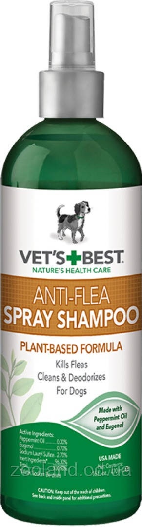 Vb10347 Vet's Best Anti-Flea Easy Шампунь-спрей від бліх для собак, 470 мл