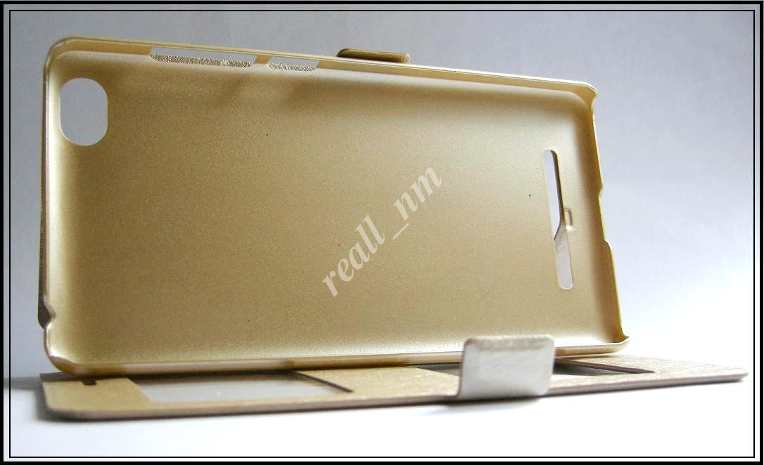 Золотистий чохол-книжка Double Window для смартфона Xiaomi Mi4c