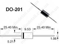 Діод шотткі SR5100 (5A, 100V) DO-201