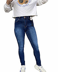 Джинси турецькі жіночі скіні 26 розмір темно-сині/джинси з високою посадкою