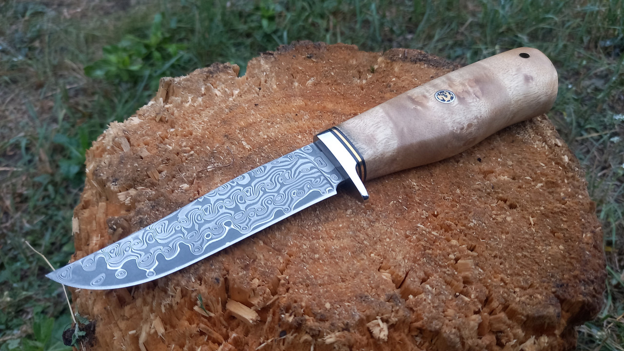 Ніж дамаський мисливський кап S-002, фото 1