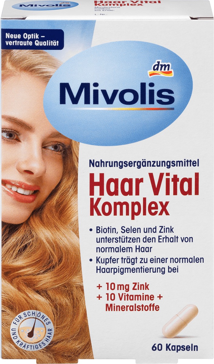 Біологічно активна добавка Mivolis Haar Vital Komplex, 60 шт., фото 1