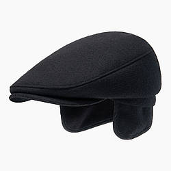 Кепка реглан чоловіча зимова з вухами INAL сlassic S / 53-54 Чорний 76853