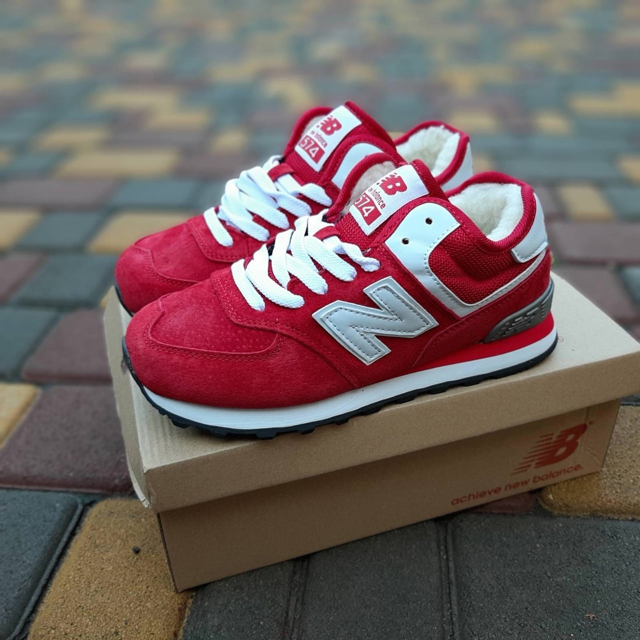 Кросівки на хутрі New Balance 574 Нью Беленс.