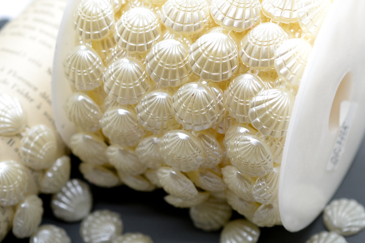 Напівнамистини на нитці Черепашки 16 мм 1 м Кремовий Krem_АА195, фото 1