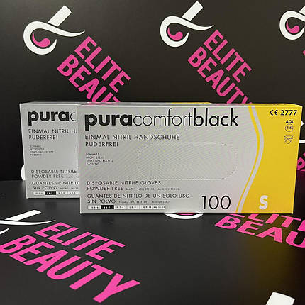 Рукавички для салонів краси нітрилові Pura, розмір S, фото 1