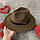 Капелюх Федора унісекс з стійкими полями Popular коричнева, фото 2