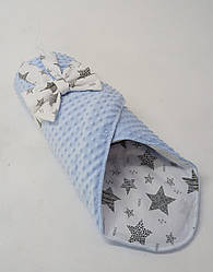 Конверт на виписку осінь, весна Плюш блакитний