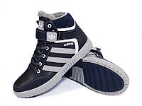 Зимние кроссовки на подростка спортивные кожаные ботинки детские для мальчиков 32