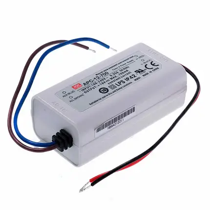 Драйвер світлодіода Mean Well 12W 9~18V 700mA APC-12-700, фото 2