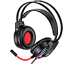 Ігрові геймерські навушники для ПК стерео накладні з мікрофоном HOCO Gaming W105 Червоний, фото 2
