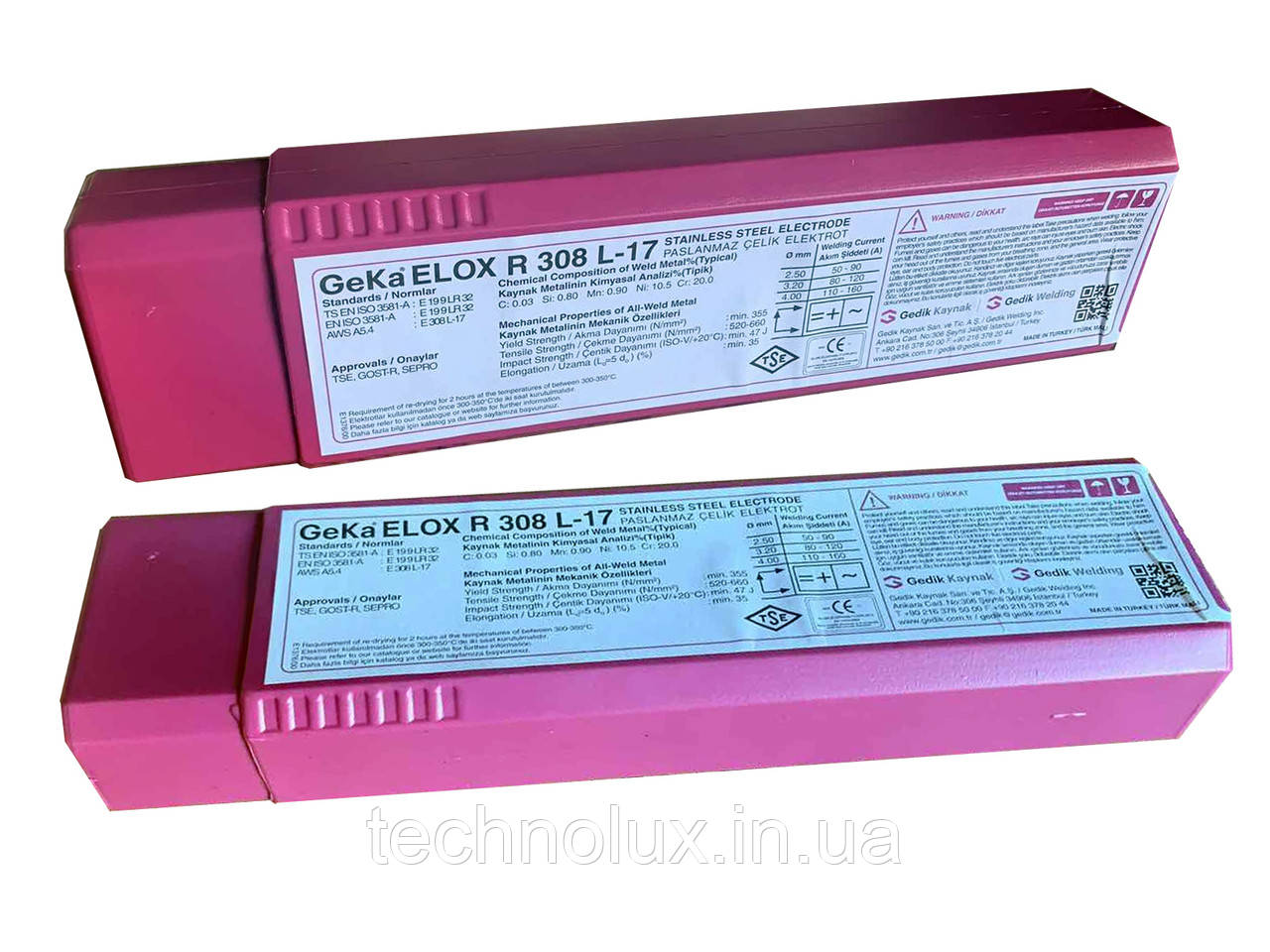 Зварювальні електроди GeKa ELOX R308L-17 Ø3.2 (2.5 кг)