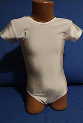 Купальник з коротким рукавом з трикотажного полотна біфлекс білий