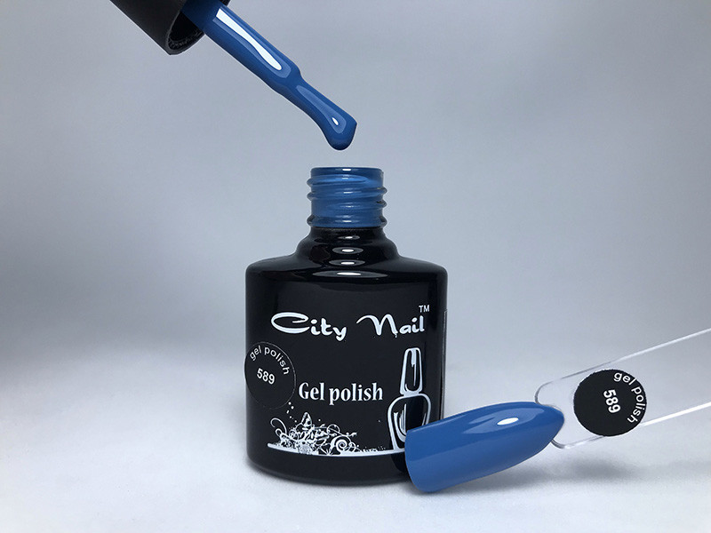 Гель-лак світло синій, блакитний City Nail № 589, фото 1
