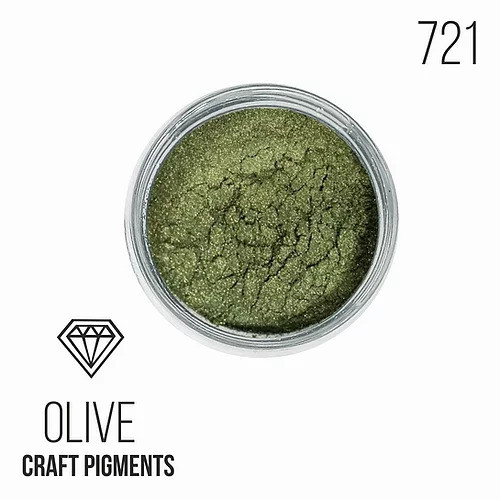 Пігмент перламутр "Olive", Оливковий, для смоли, Крафтсмен. Уп. 10 мл