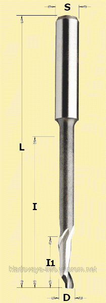 Фреза СМТ спіральна пазова за алюмінію D8-I68-I2*14-L100-S8