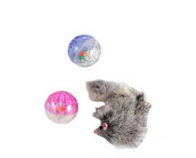 Lucky Fox (Лаки Фокс) Іграшка для котів два пластикові кулі, хутряна мишка