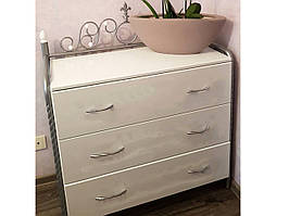 Комод у стилі лофт метал чорний ДСП білий (Метал-Дизайн ТМ) металік ДСП бежеве